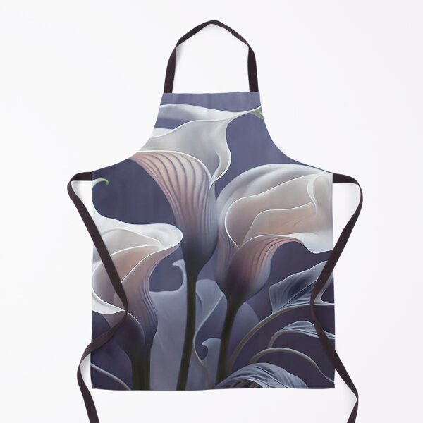 Item preview, Spectral Elegance: Translucent Calla Lilies in Ghostly Whites and Lavender designed and sold by PaintbrushPlace.
