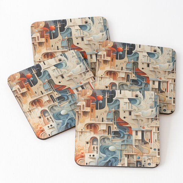 Item preview, Surrealist Dreamscape: Mystic Labyrinth in Opalescent Hues designed and sold by polonuim210.