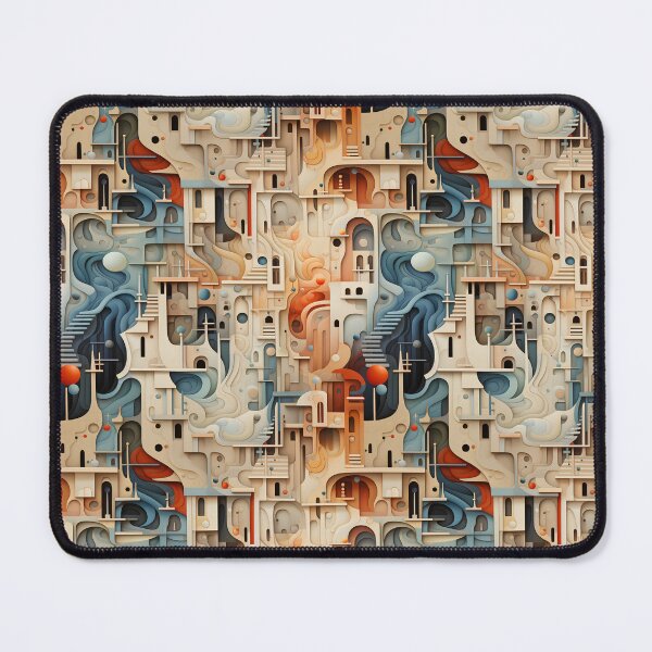 Item preview, Surrealist Dreamscape: Mystic Labyrinth in Opalescent Hues designed and sold by polonuim210.
