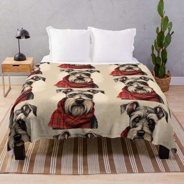 Artikelvorschau, Standard Schnauzer Christmas Plaid Watercolor entworfen und verkauft von rafaeltto.