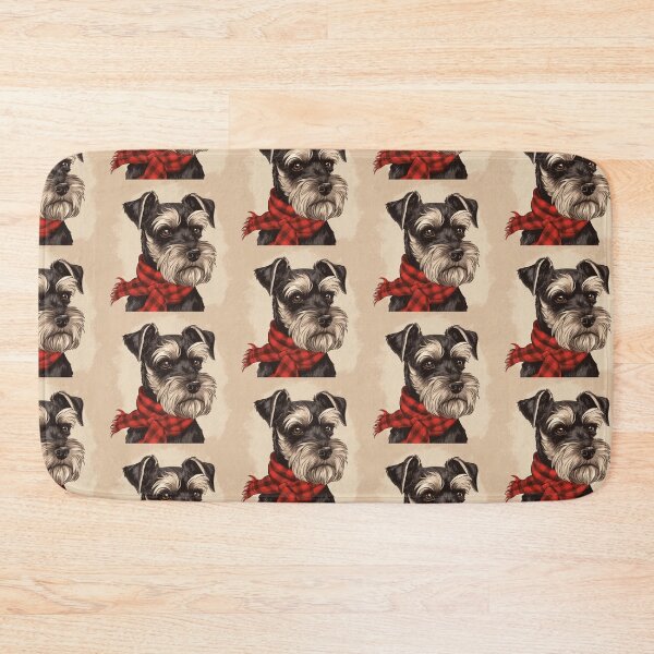 Item preview, Standard Schnauzer Christmas Plaid Watercolor designed and sold by rafaeltto.