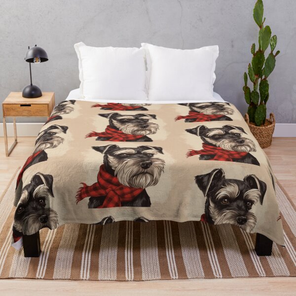 Artikelvorschau, Standard Schnauzer Christmas Plaid Watercolor entworfen und verkauft von rafaeltto.
