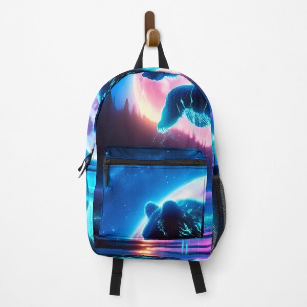 Item preview, Neon Moonlit Bear: A Luminous Backlit Digital Fantasy designed and sold by Matt's Artificial Nature.