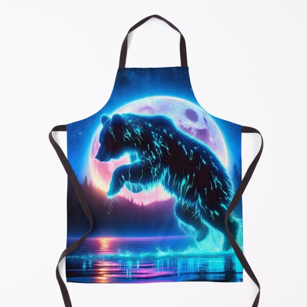 Item preview, Neon Moonlit Bear: A Luminous Backlit Digital Fantasy designed and sold by Matt's Artificial Nature.