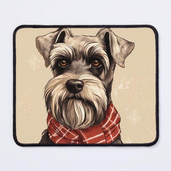 Item preview, Standard Schnauzer Christmas Plaid Watercolor designed and sold by rafaeltto.