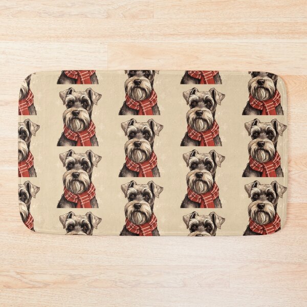 Item preview, Standard Schnauzer Christmas Plaid Watercolor designed and sold by rafaeltto.