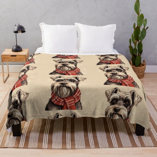 Artikelvorschau, Standard Schnauzer Christmas Plaid Watercolor entworfen und verkauft von rafaeltto.