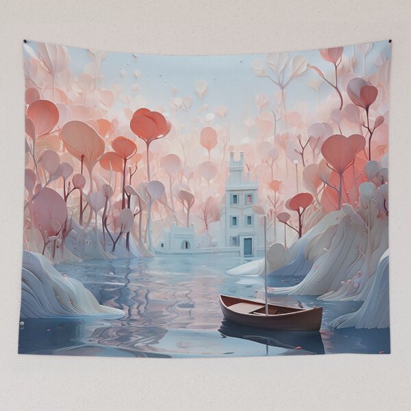 Item preview, Tranquil Waters: Ethereal Fluid Shapes in Harmonious Pastels designed and sold by PaintbrushPlace.