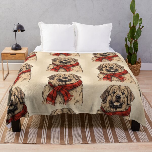 Item preview, Tibetan Mastiff Christmas Plaid Watercolor designed and sold by rafaeltto.