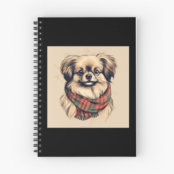 Item preview, Tibetan Spaniel Christmas Plaid Watercolor designed and sold by rafaeltto.