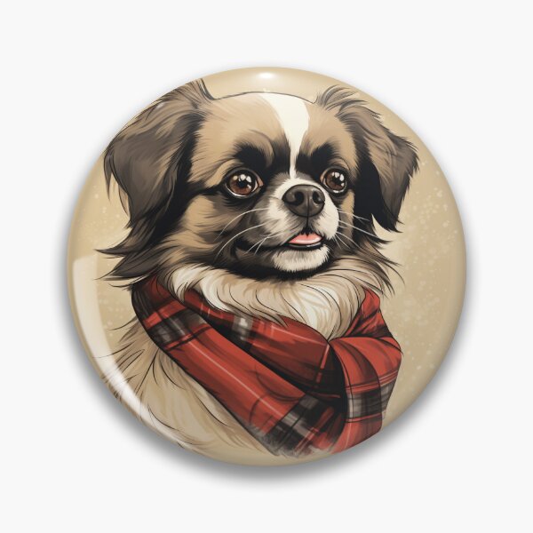 Item preview, Tibetan Spaniel Christmas Plaid Watercolor designed and sold by rafaeltto.
