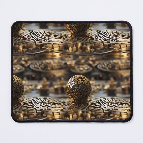 Item preview, Baroque Brilliance: Glistening Gold Coin Maze & Spectral Shadows designed and sold by polonuim210.