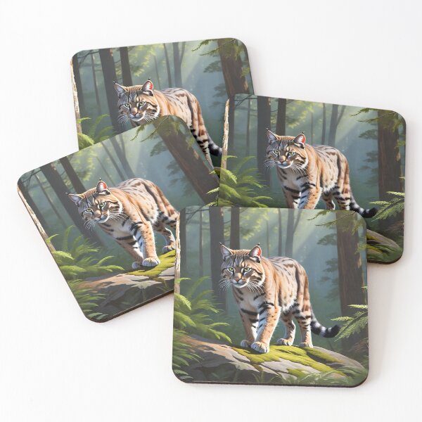 Item preview, Wildcat in its Natural Habitat: A Stealthy and Elusive Hunter designed and sold by Best-Art-32.