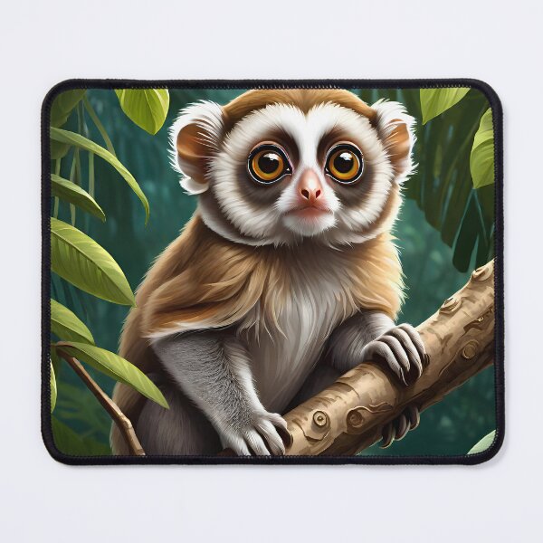 Item preview, Enchanting Eyes atop a Round Face: Unveiling the Loris, a Slow-Moving Primate designed and sold by Best-Art-32.