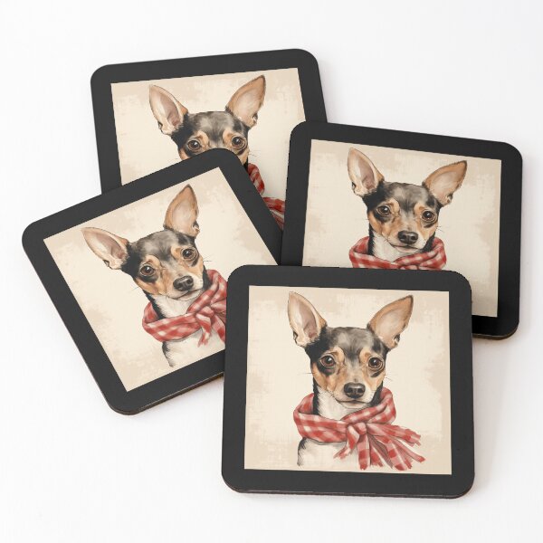 Artikelvorschau, Toy Fox Terrier Christmas Plaid Watercolor entworfen und verkauft von rafaeltto.