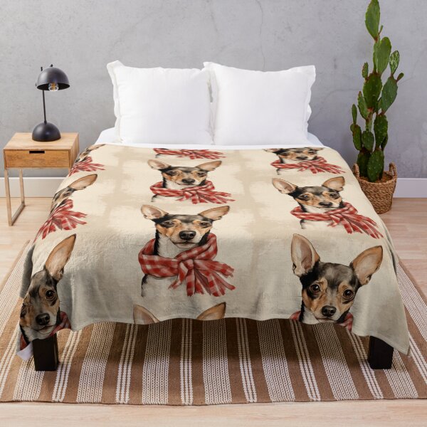 Artikelvorschau, Toy Fox Terrier Christmas Plaid Watercolor entworfen und verkauft von rafaeltto.