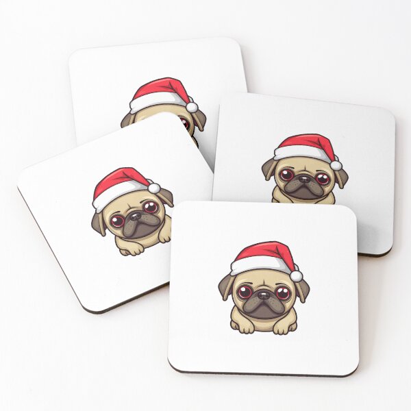 Item preview, Kawaii Pug Christmas designed and sold by CUTEDOGGIEZ.