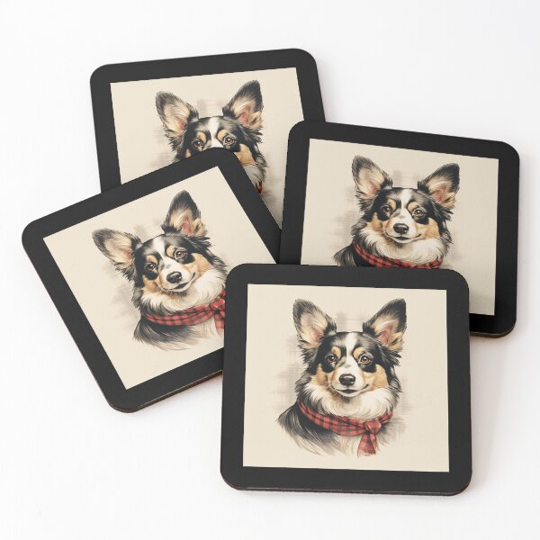 Item preview, Tri Color Corgi Christmas Plaid Watercolor designed and sold by rafaeltto.