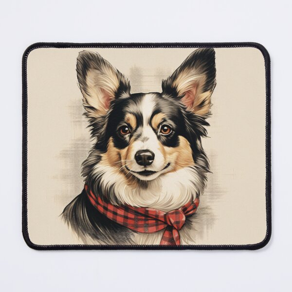 Item preview, Tri Color Corgi Christmas Plaid Watercolor designed and sold by rafaeltto.