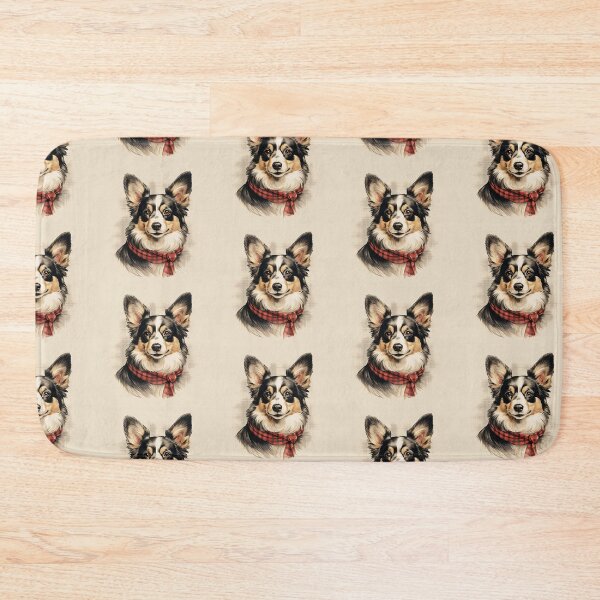 Item preview, Tri Color Corgi Christmas Plaid Watercolor designed and sold by rafaeltto.