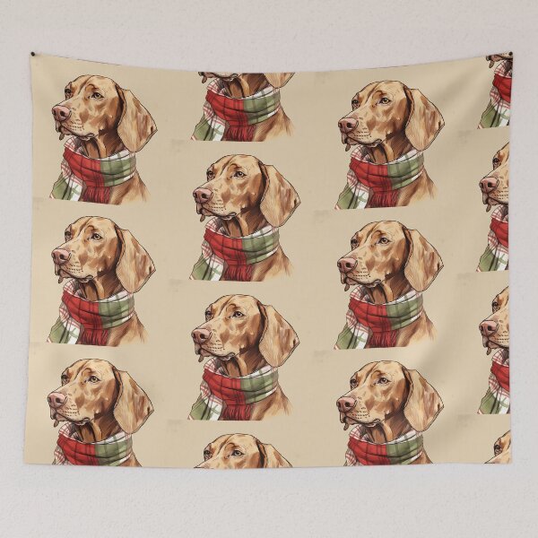 Item preview, Vizsla Christmas Plaid Watercolor designed and sold by rafaeltto.