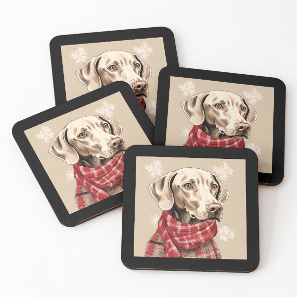 Item preview, Weimaraner Christmas Plaid Watercolor designed and sold by rafaeltto.