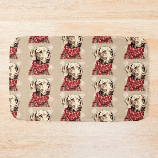 Item preview, Weimaraner Christmas Plaid Watercolor designed and sold by rafaeltto.