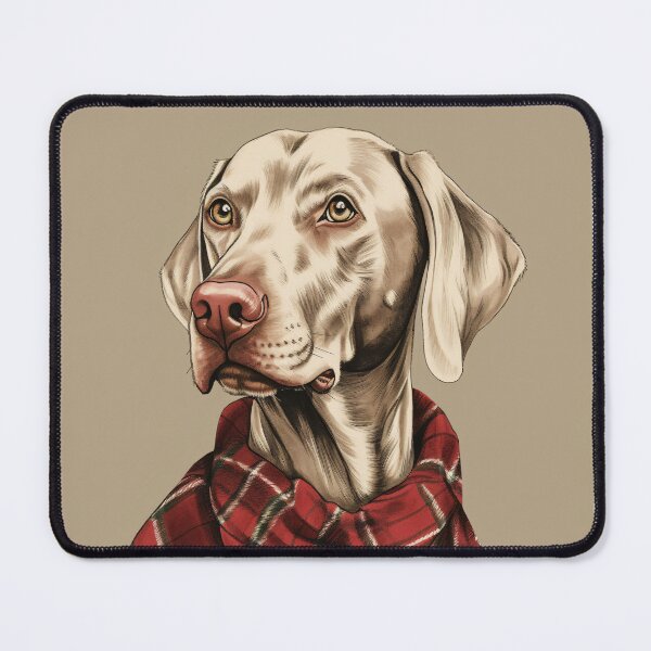 Item preview, Weimaraner Christmas Plaid Watercolor designed and sold by rafaeltto.