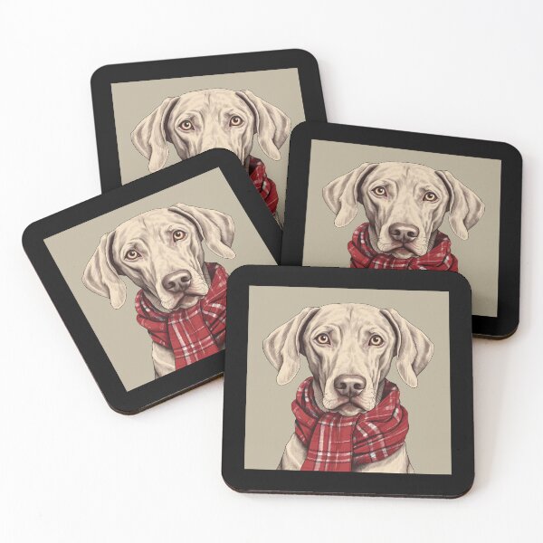 Item preview, Weimaraner Christmas Plaid Watercolor designed and sold by rafaeltto.