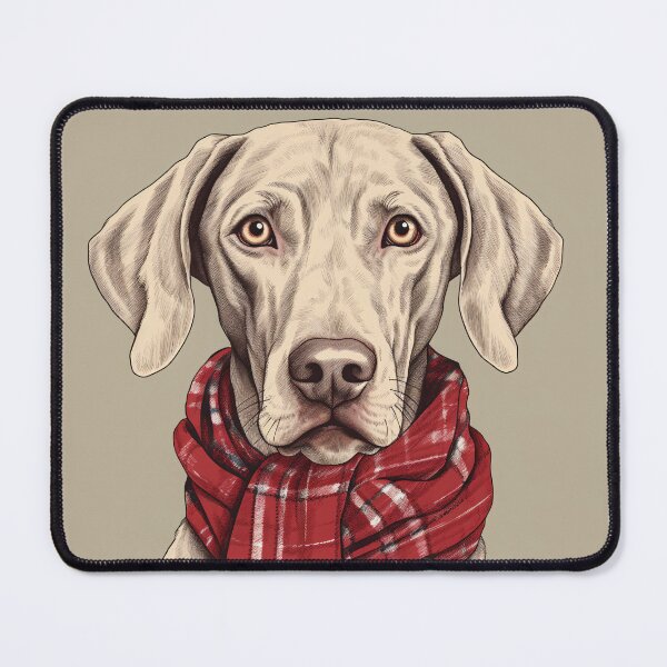 Item preview, Weimaraner Christmas Plaid Watercolor designed and sold by rafaeltto.