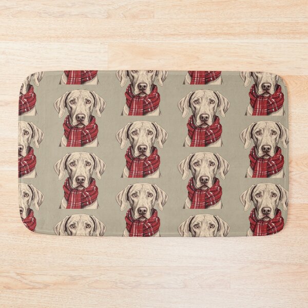 Item preview, Weimaraner Christmas Plaid Watercolor designed and sold by rafaeltto.