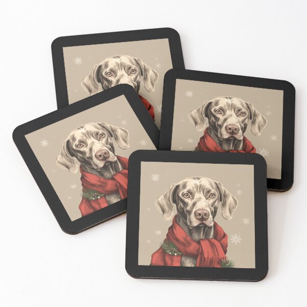 Item preview, Weimaraner Christmas Plaid Watercolor designed and sold by rafaeltto.