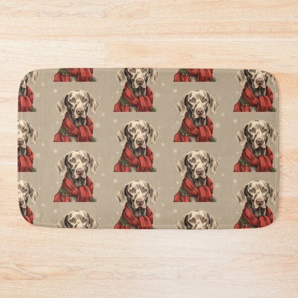 Item preview, Weimaraner Christmas Plaid Watercolor designed and sold by rafaeltto.