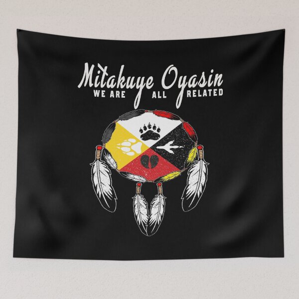 Item preview, Native American Medicine Wheel - Spirit Animal Paws mitakuye oyasin designed and sold by mixedshop.