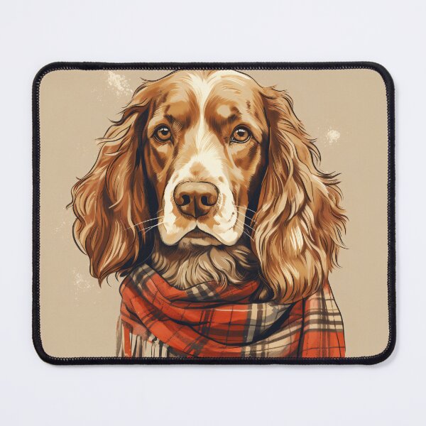 Item preview, Welsh Springer Spaniel Christmas Plaid Watercolor designed and sold by rafaeltto.