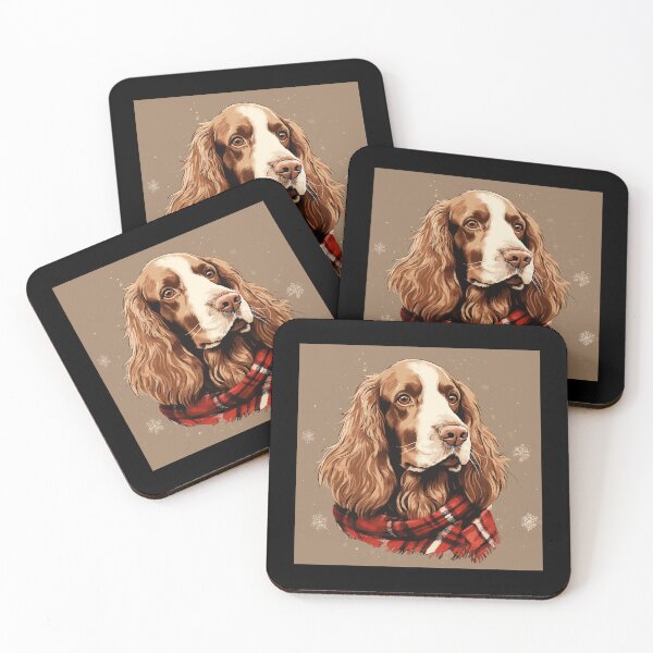 Item preview, Welsh Springer Spaniel Christmas Plaid Watercolor designed and sold by rafaeltto.