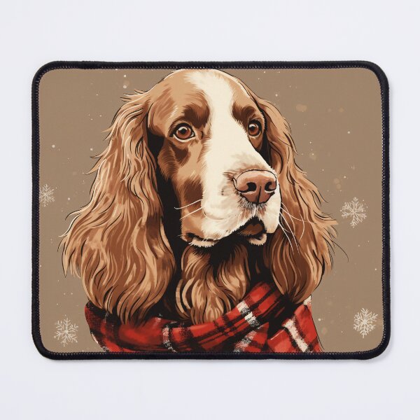 Item preview, Welsh Springer Spaniel Christmas Plaid Watercolor designed and sold by rafaeltto.