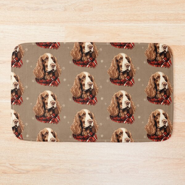 Item preview, Welsh Springer Spaniel Christmas Plaid Watercolor designed and sold by rafaeltto.