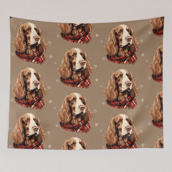 Item preview, Welsh Springer Spaniel Christmas Plaid Watercolor designed and sold by rafaeltto.