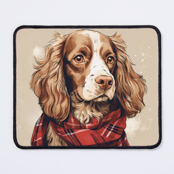 Item preview, Welsh Springer Spaniel Christmas Plaid Watercolor designed and sold by rafaeltto.