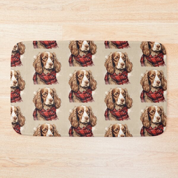 Item preview, Welsh Springer Spaniel Christmas Plaid Watercolor designed and sold by rafaeltto.