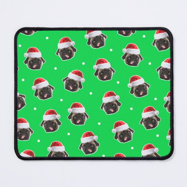 Item preview, Santa Pug Pattern Design Grinch Green designed and sold by Eliza Fortney.