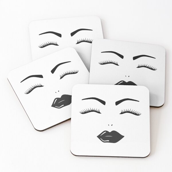 Artikelvorschau, Damenlippen und Wimpern entworfen und verkauft von THP Creative.