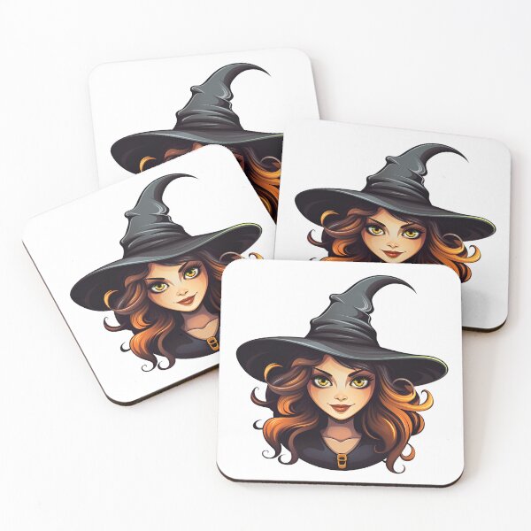 Item preview, Cartoon Artistic Style Witch Halloween Witch Pretty Witch Beautiful Witch Painting Drawing Logo Sticker, wall arts, Art Prints and More designed and sold by Kevin Lou.