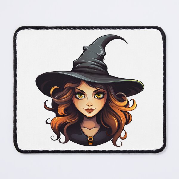 Item preview, Cartoon Artistic Style Witch Halloween Witch Pretty Witch Beautiful Witch Painting Drawing Logo Sticker, wall arts, Art Prints and More designed and sold by Kevin Lou.