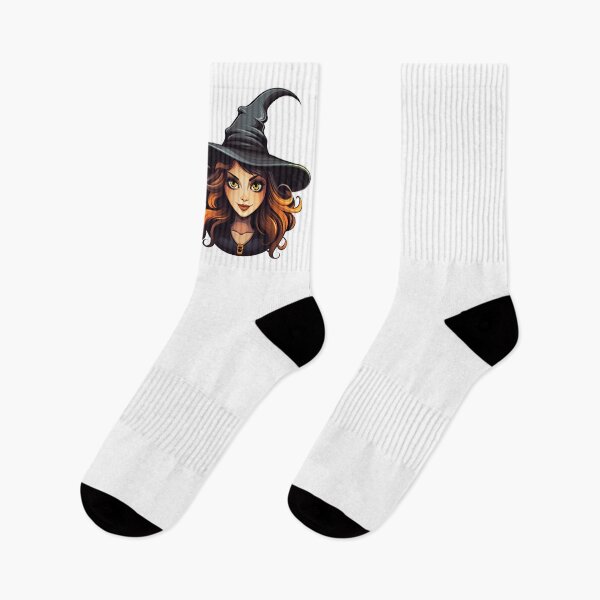 Item preview, Cartoon Artistic Style Witch Halloween Witch Pretty Witch Beautiful Witch Painting Drawing Logo Sticker, wall arts, Art Prints and More designed and sold by Kevin Lou.