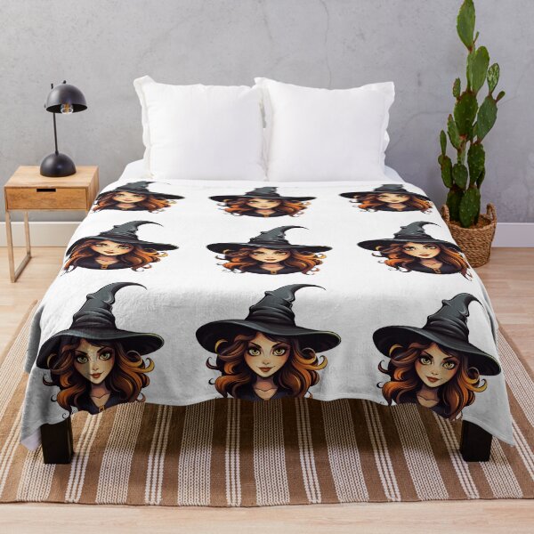 Item preview, Cartoon Artistic Style Witch Halloween Witch Pretty Witch Beautiful Witch Painting Drawing Logo Sticker, wall arts, Art Prints and More designed and sold by Kevin Lou.