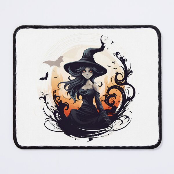 Item preview, Cartoon Artistic Style Witch Halloween Witch Pretty Witch Beautiful Witch Painting Drawing Logo Sticker, wall arts, Art Prints and More designed and sold by Kevin Lou.