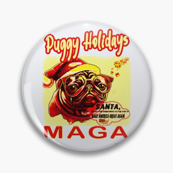 Item preview, Pug HAPPY HOLIDAYS 33 PUGGY HOLIDAYS designed and sold by RedBluffTraders.