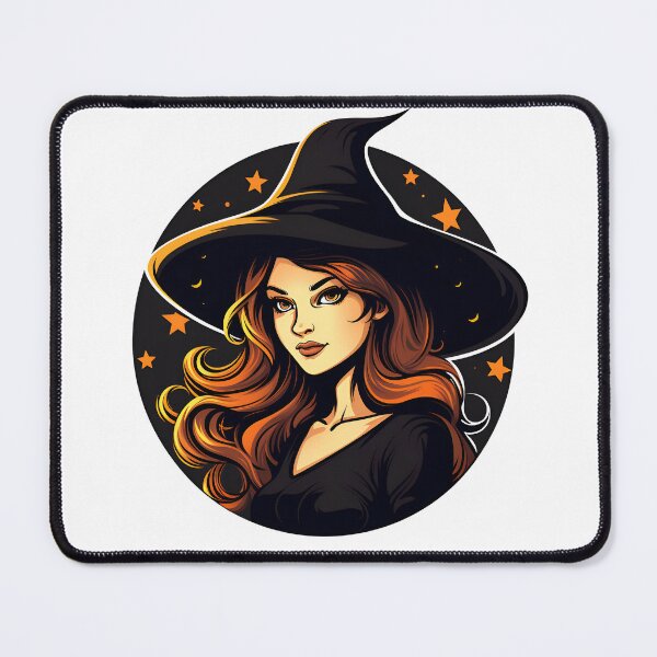 Item preview, Cartoon Artistic Style Witch Halloween Witch Pretty Witch Beautiful Witch Painting Drawing Logo Sticker, wall arts, Art Prints and More designed and sold by Kevin Lou.